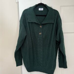 Old Navy Deep Green Cowl Neck Sweater